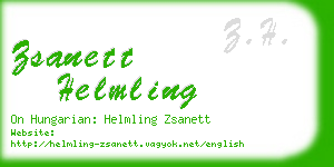 zsanett helmling business card